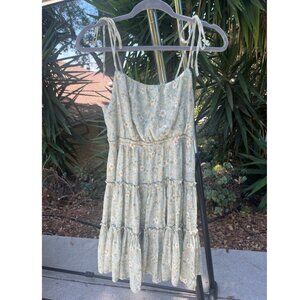 E&M Sage Floral Tie Dress (M)